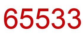 Number 65533 red image