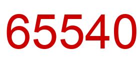 Number 65540 red image