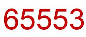 Number 65553 red image