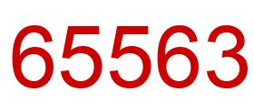 Number 65563 red image
