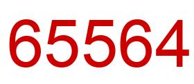 Number 65564 red image
