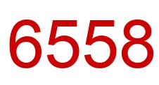Number 6558 red image