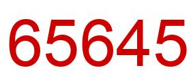Number 65645 red image