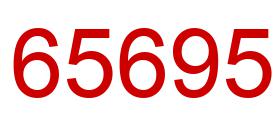 Number 65695 red image