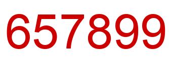 Number 657899 red image