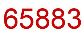 Number 65883 red image