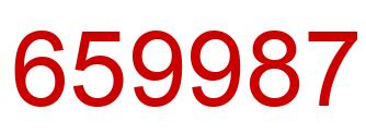 Número 659987 imagen rojo