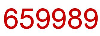 Número 659989 imagen rojo
