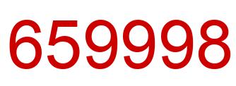 Number 659998 red image