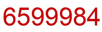 Number 6599984 red image