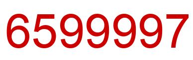 Number 6599997 red image