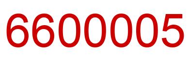 Número 6600005 imagen rojo