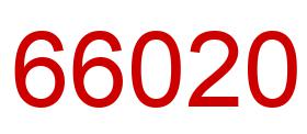 Number 66020 red image