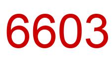 Number 6603 red image