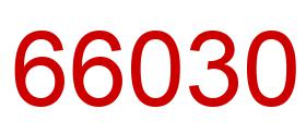 Number 66030 red image