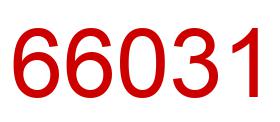 Number 66031 red image