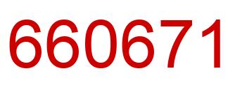 Number 660671 red image