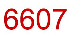 Number 6607 red image