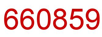 Number 660859 red image