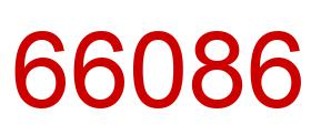 Number 66086 red image