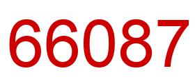Number 66087 red image