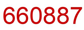 Number 660887 red image