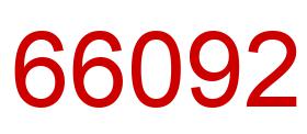Number 66092 red image
