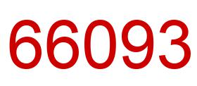 Number 66093 red image