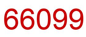 Number 66099 red image