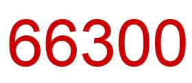 Number 66300 red image