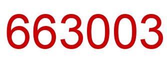 Número 663003 imagen rojo