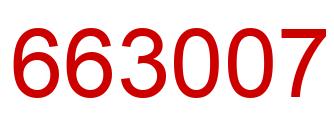 Number 663007 red image