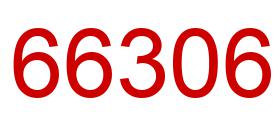 Number 66306 red image