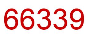 Number 66339 red image