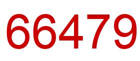 Number 66479 red image
