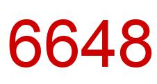 Number 6648 red image