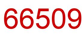 Number 66509 red image