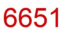Number 6651 red image