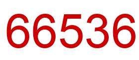 Número 66536 imagen rojo