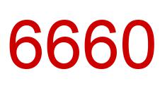 Número 6660 imagen rojo