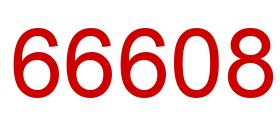 Number 66608 red image