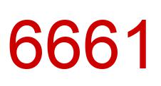 Number 6661 red image
