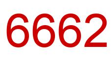 Number 6662 red image