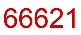 Number 66621 red image