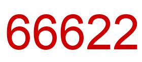 Number 66622 red image