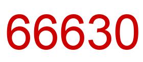 Number 66630 red image