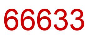 Number 66633 red image