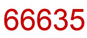 Number 66635 red image