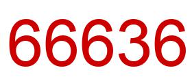Number 66636 red image