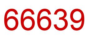 Number 66639 red image